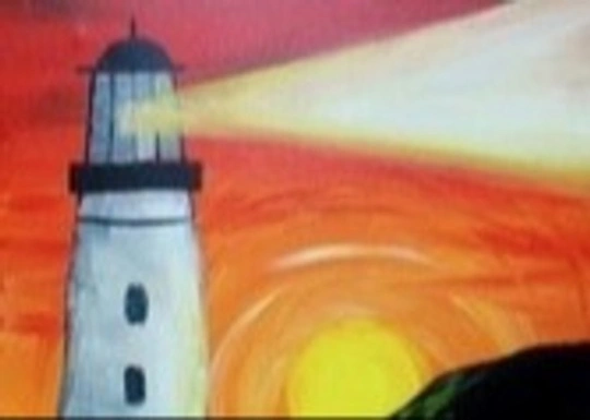 Painting of a lighthouse